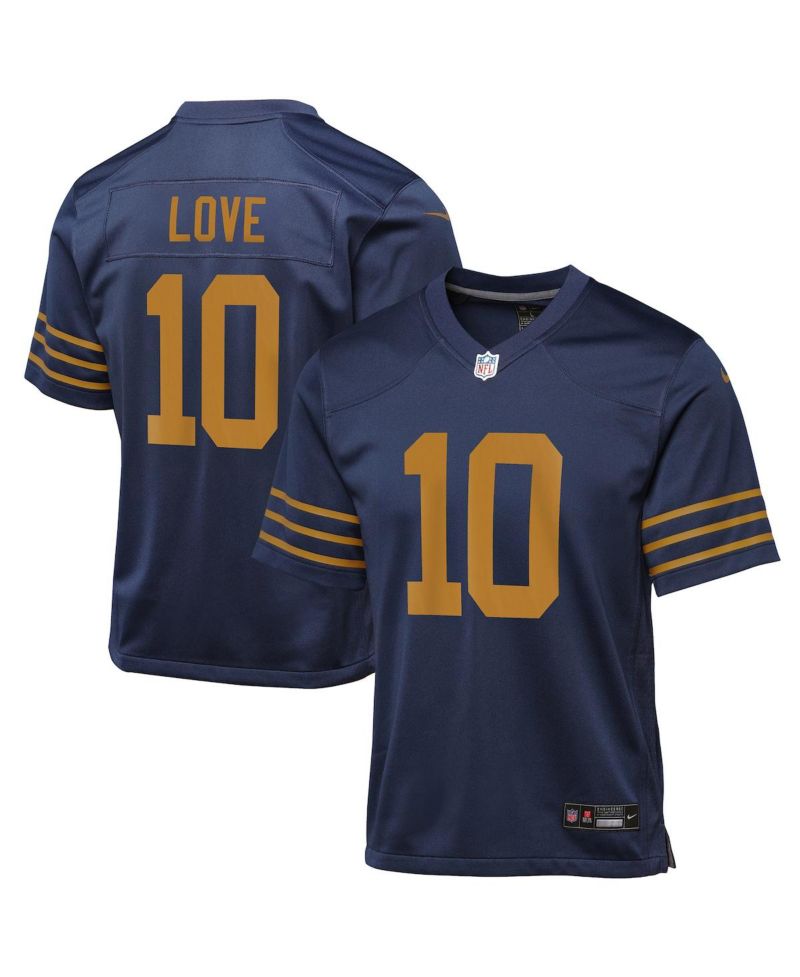 Big Boys and Girls Jordan Love Navy Green Bay Packers The 1923 Classic Game Jersey