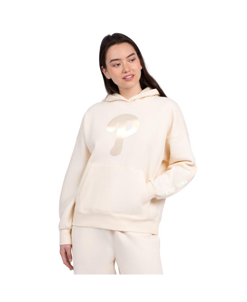 Women's Cream Philadelphia Phillies Pastel Relaxed Hoodie