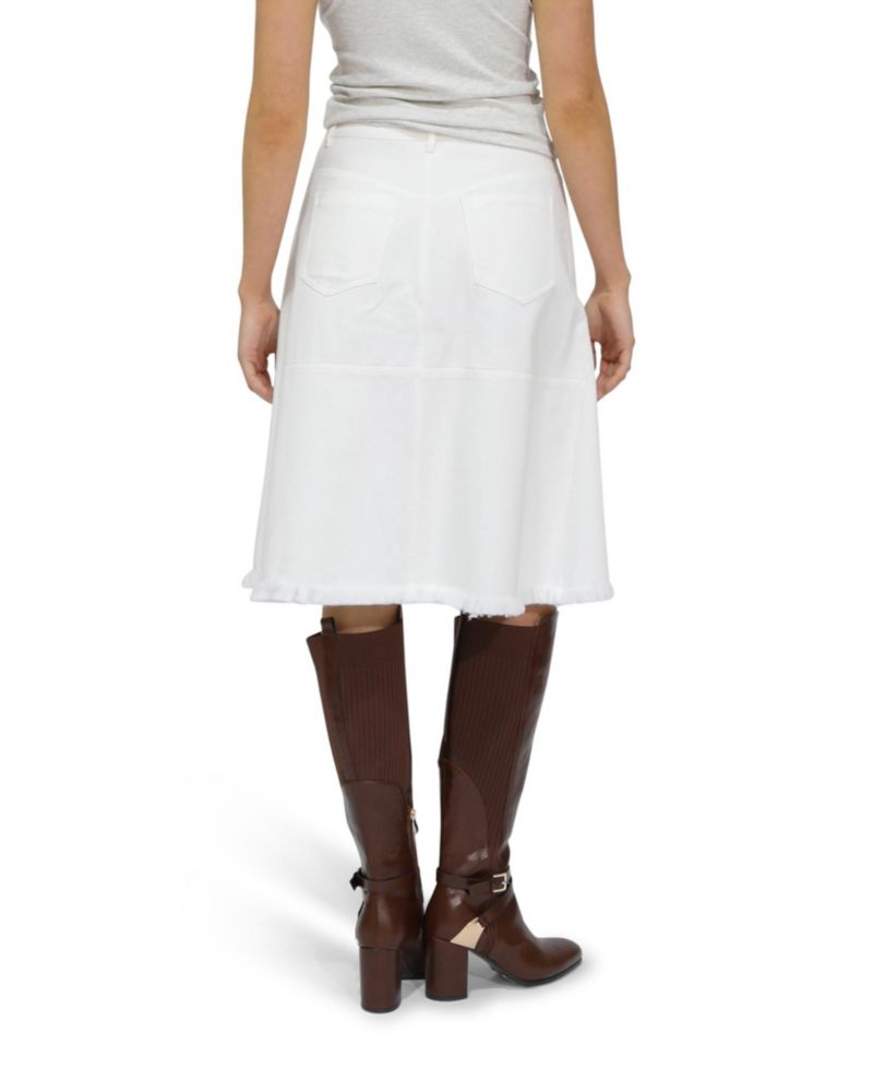 Women's Let Me Wander Button Front Denim Midi Skirt