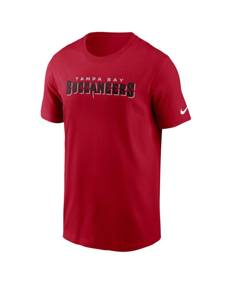 Men's Red Tampa Bay Buccaneers Primetime Wordmark Essential T-Shirt