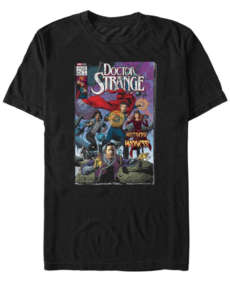 Men's Marvel Film Doctor Strange Movie 2 Comic Cover Short Sleeve T-shirt