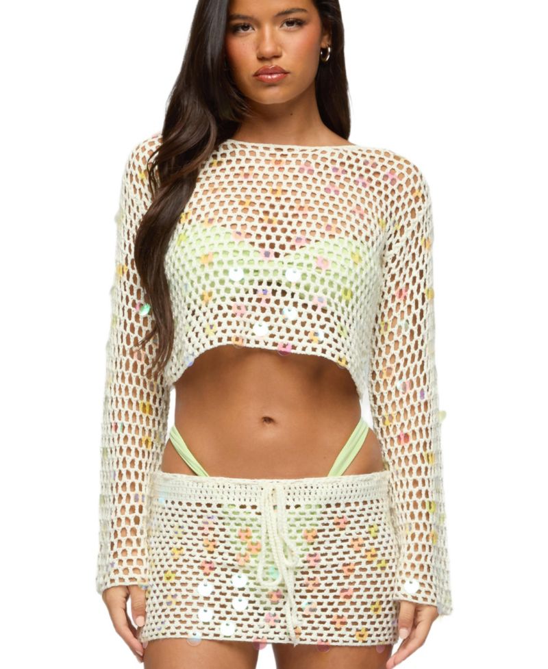 Women's Kirah Sequin Crochet Top