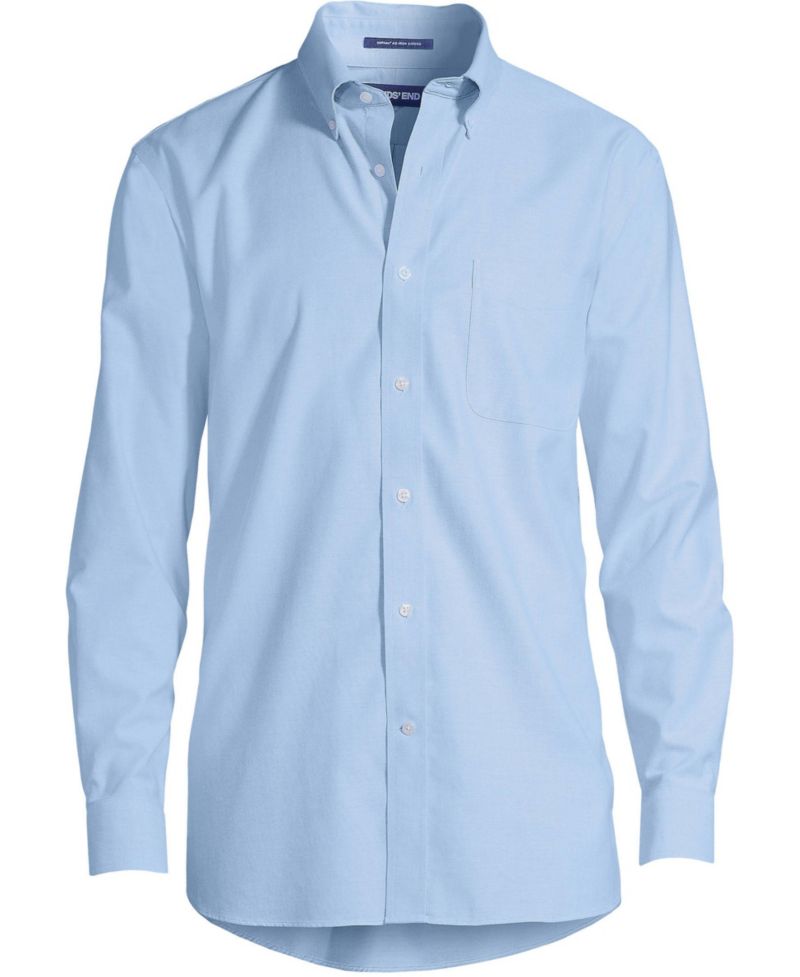 Women's Men's Big and Tall Traditional Fit Solid No Iron Supima Oxford Dress Shirt