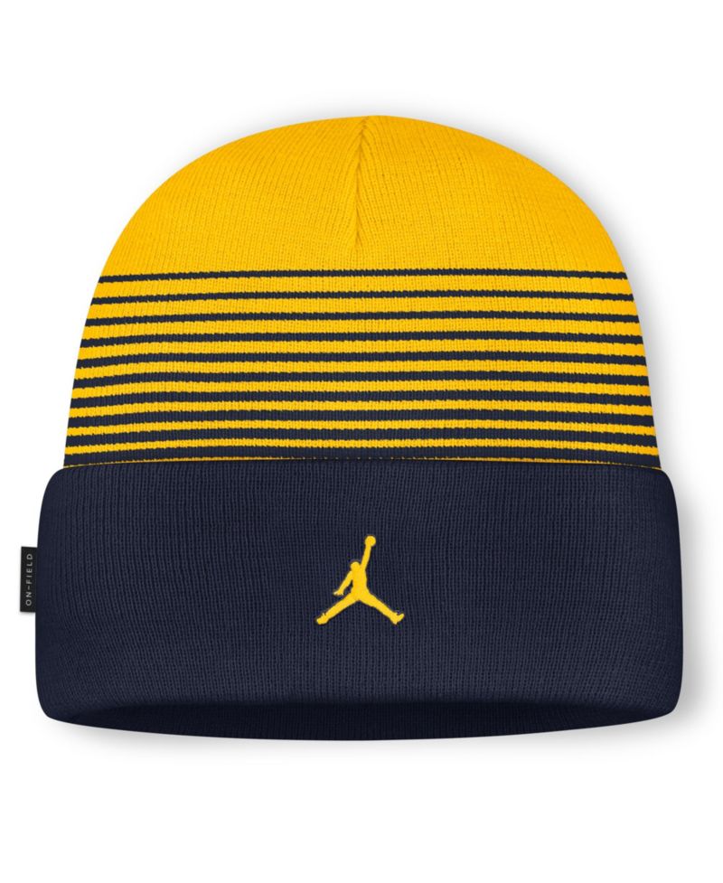 Men's and Women's Navy/Maize Michigan Wolverines On-Field Utility Knit Hat