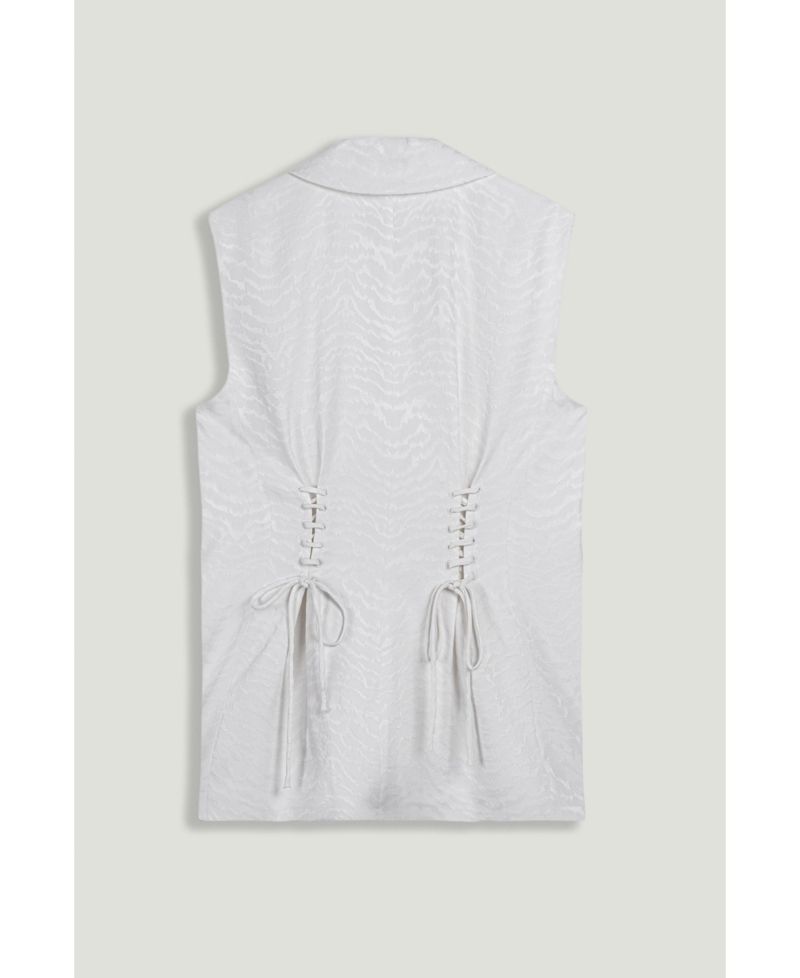Women's Lace-Up Waist Tailored Vest