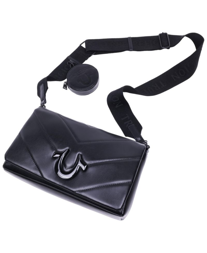 Quilted Flap Crossbody with Removable Pouch