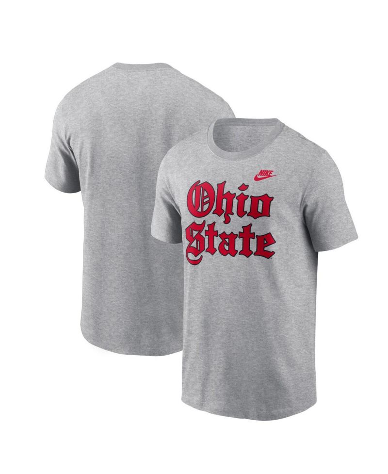 Men's Gray Ohio State Buckeyes Old English T-Shirt