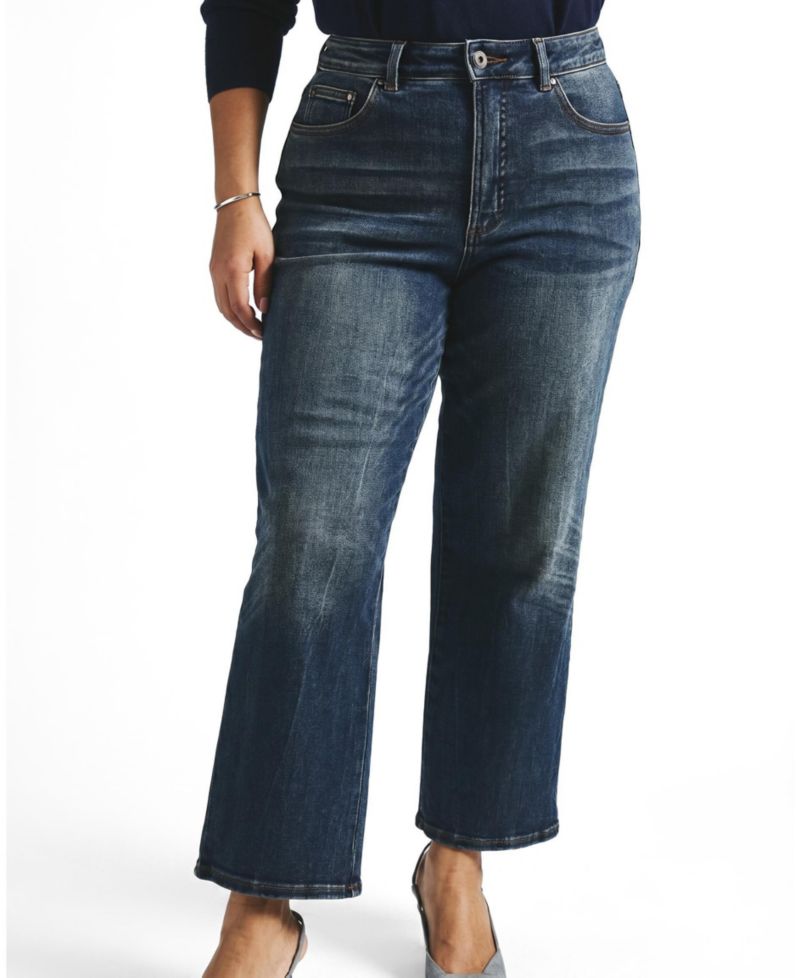 Women's Donna High Rise Curve Straight Leg Jeans 27 Inches