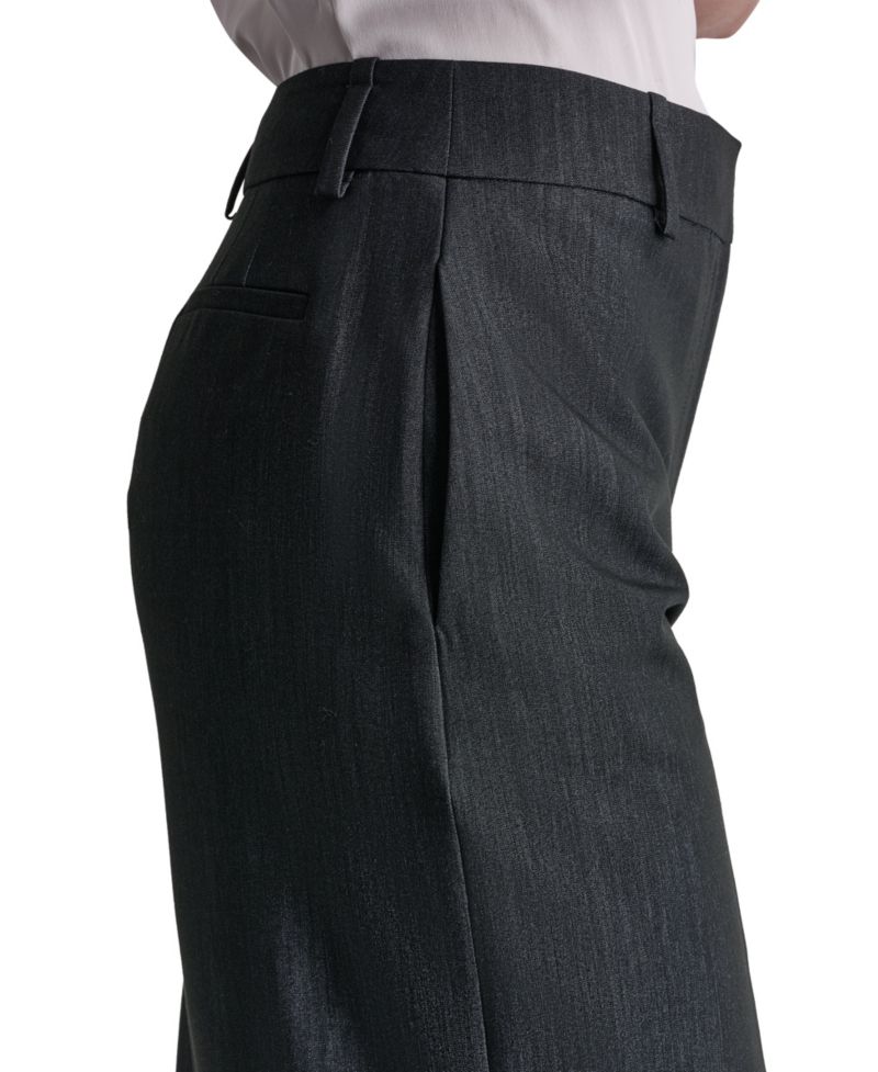 Women's Wide-Leg High-Rise Faux Denim Pants