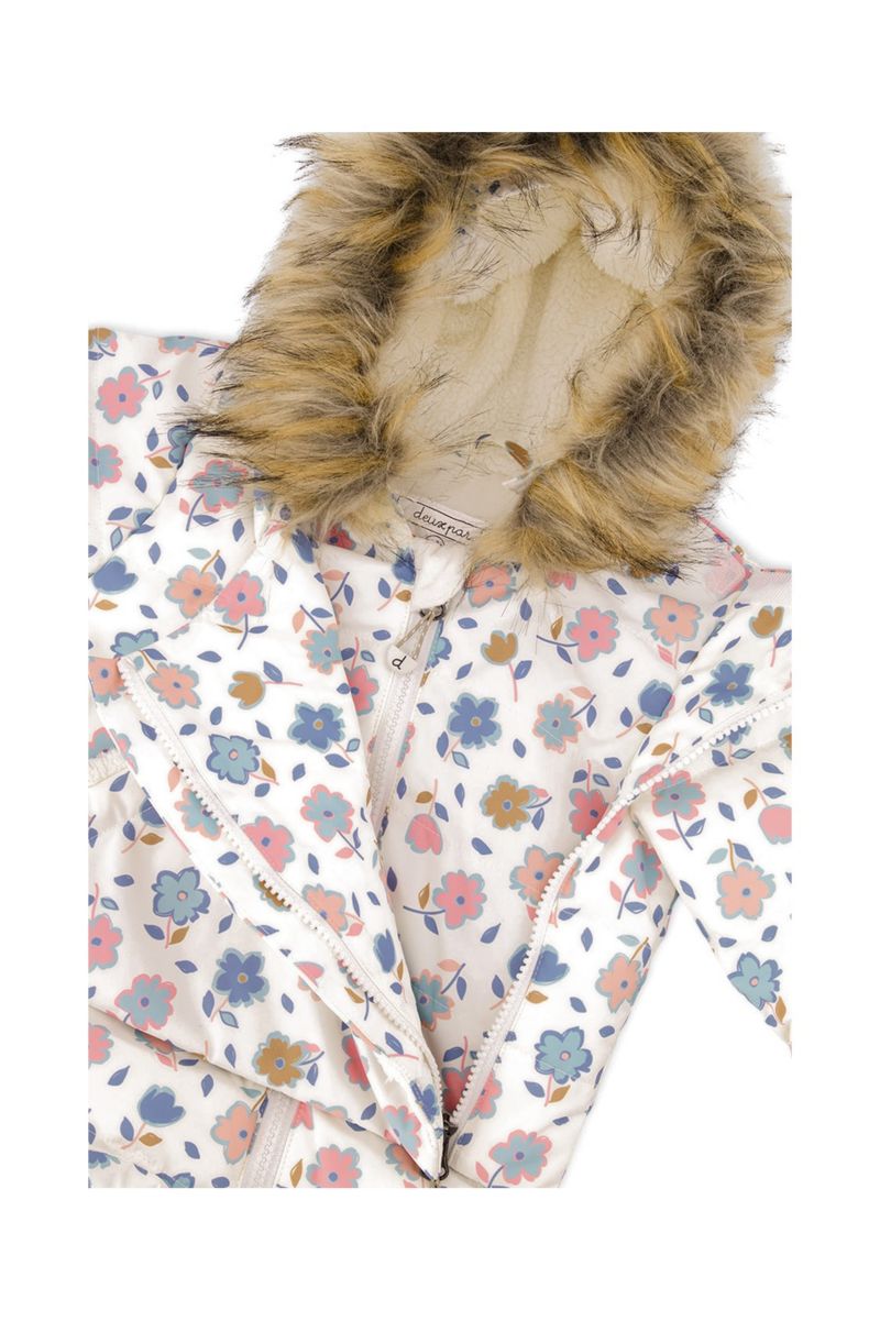 Baby Baby Girl 3M-24M Snug One Piece Snowsuit Adapted for Car Seats with Floral Print
