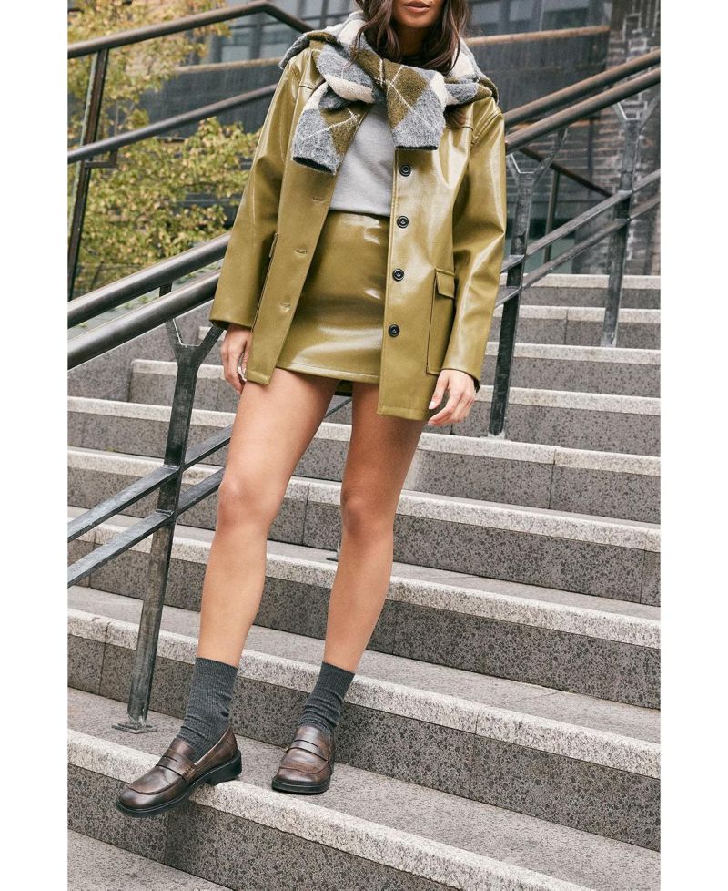 Women's Vinyl High Clean Longline Jacket
