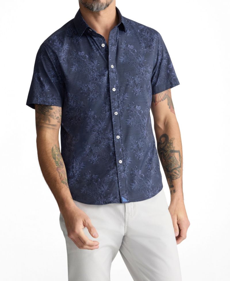 Men's Regular Fit Performance Short-Sleeve Islington Shirt