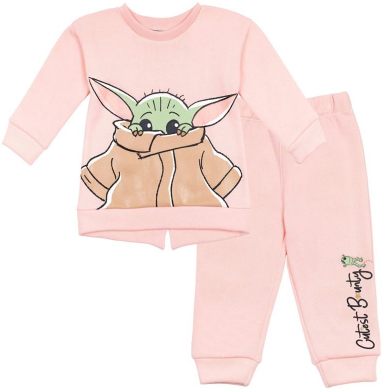 Toddler Girls Mandalorian The 2T-5T Fleece Pullover Sweatshirt and Pants Set