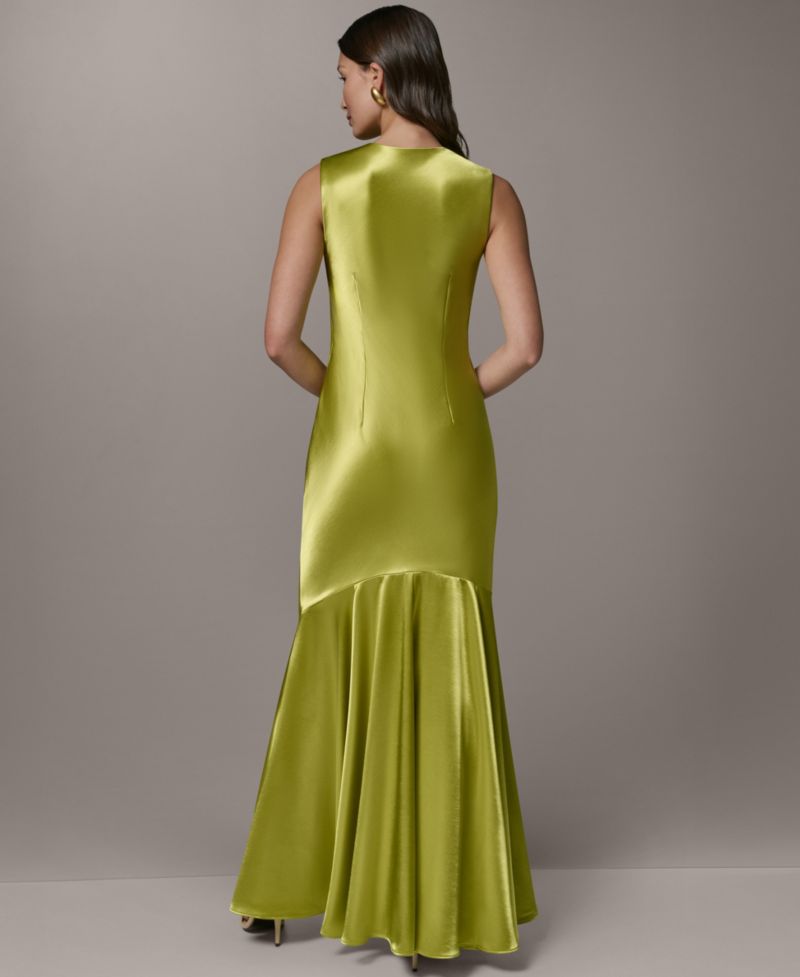 Petite Sleeveless Cowl Neck Ball Gown