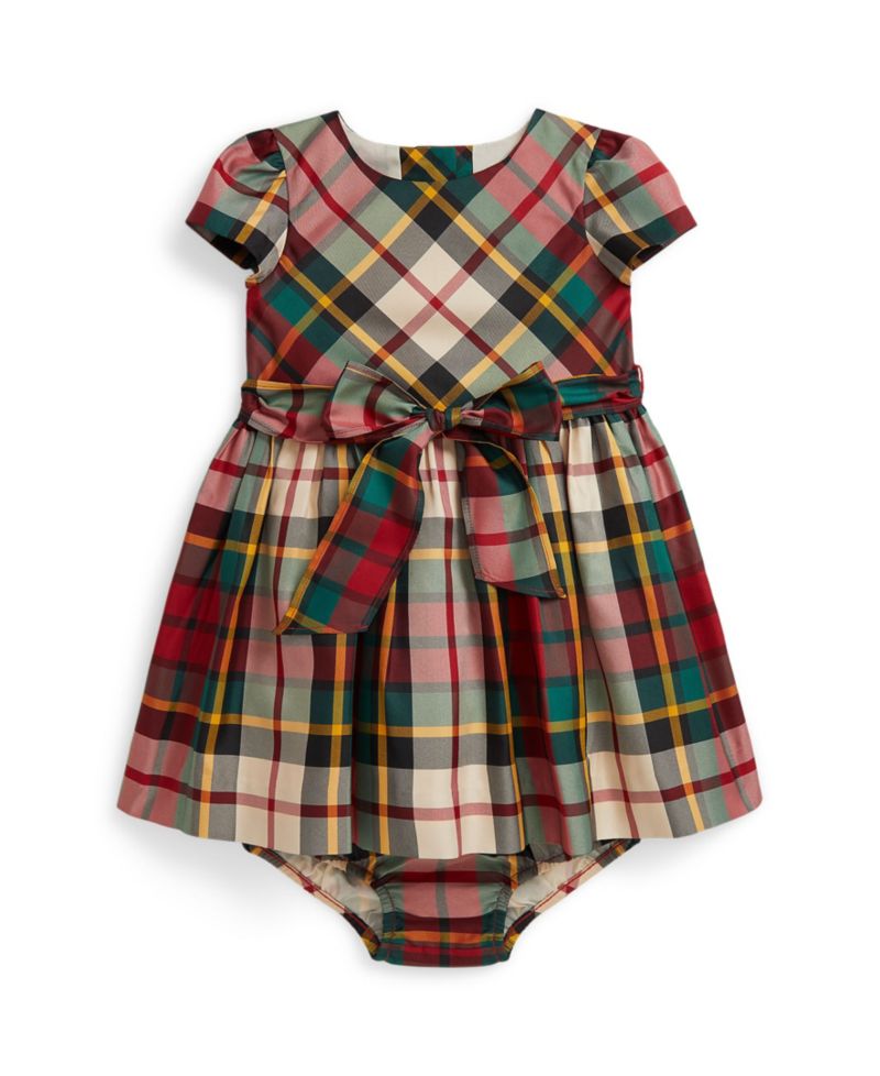 Baby Girls' Plaid Twill Dress and Bloomer