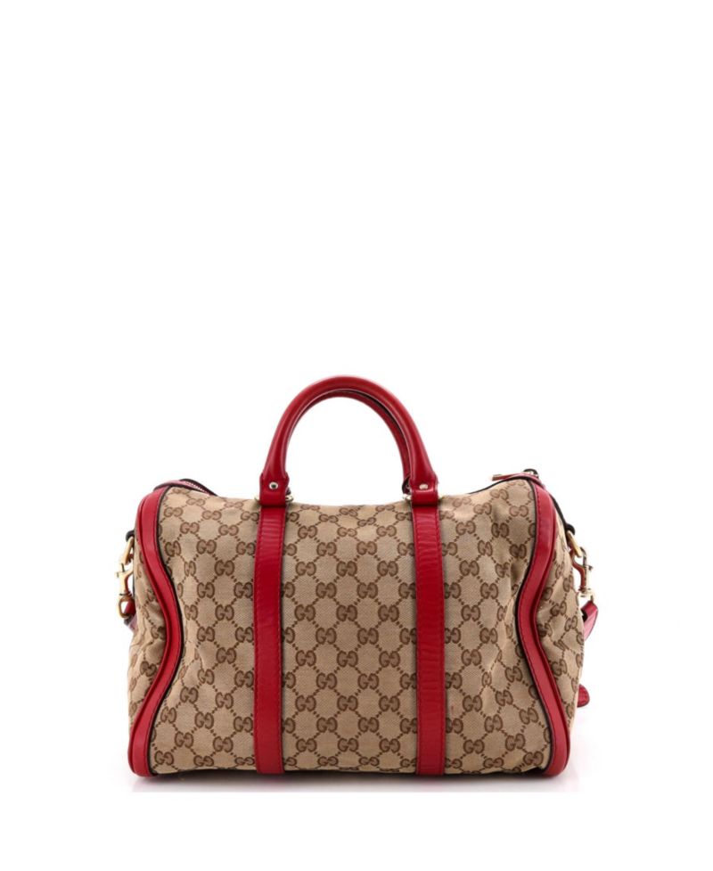 Medium Convertible Joy Boston Bag GG Canvas with Leather