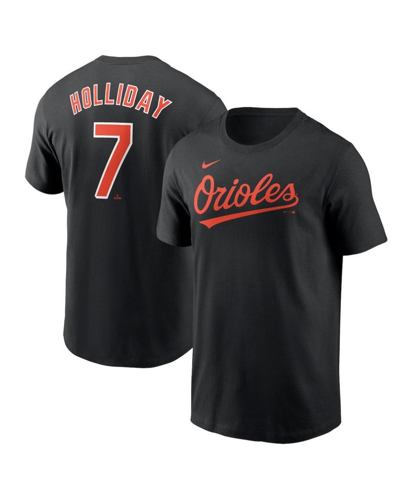 Men's Jackson Holliday Black Baltimore Orioles Fuse Name & Number T-Shirt