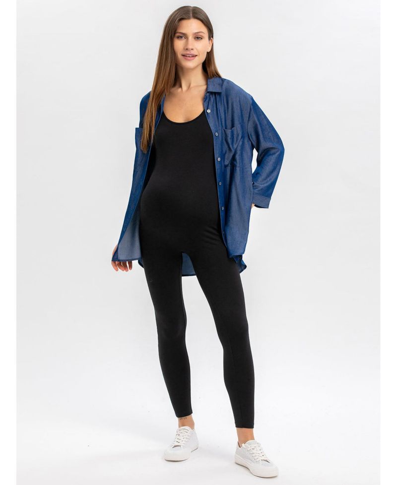 Maternity 3/4 Sleeve Chambray-look Viscose Erica Blouse