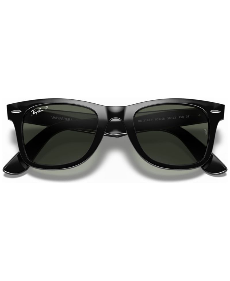 Unisex Polarized Low Bridge Fit Sunglasses, RB2140F ORIGINAL WAYFARER CLASSIC 54