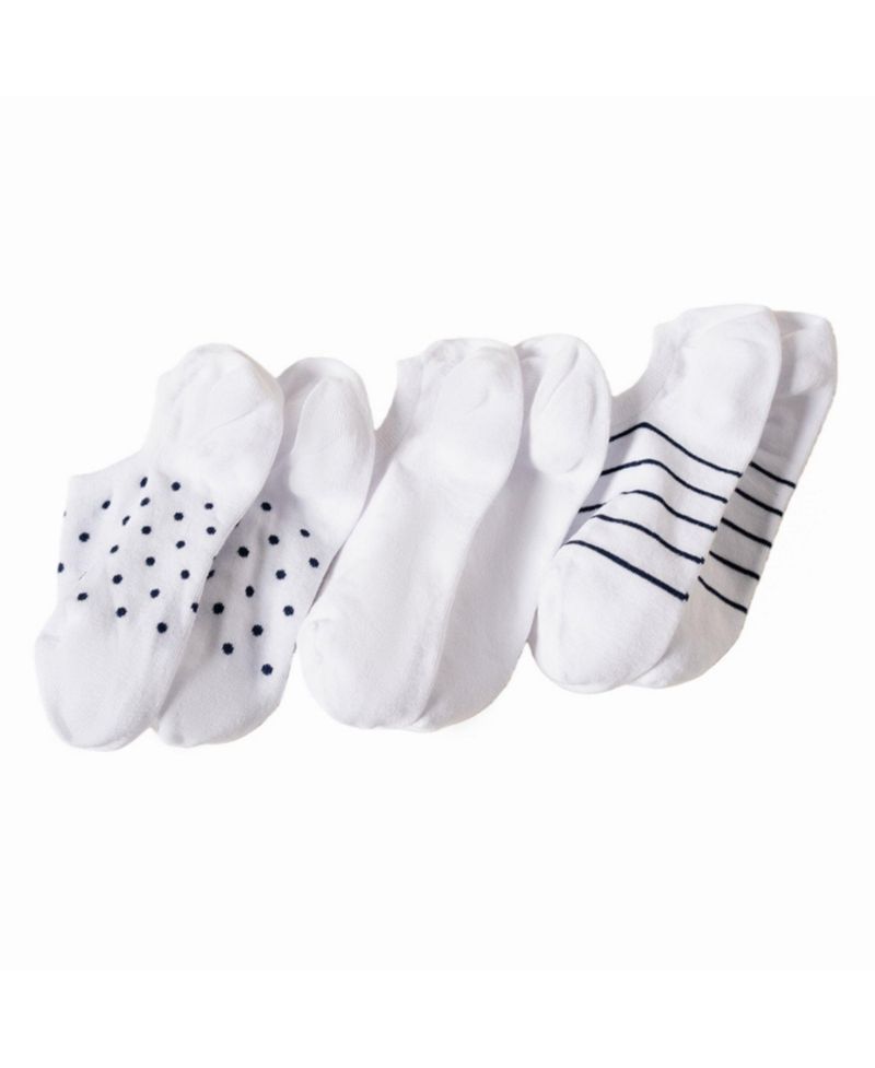 Women's 3-Pack Cotton Patterned Sneaker Liners
