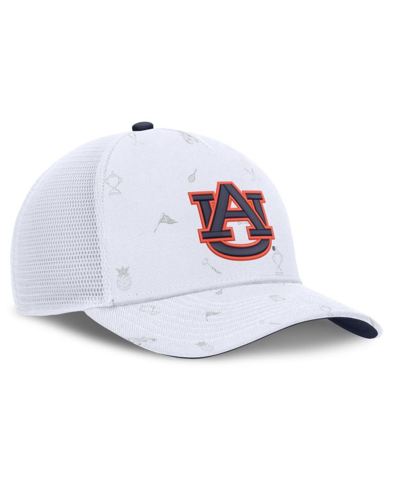 Men's White Auburn Tigers Country Club Golfin' Rise Trucker Adjustable Hat