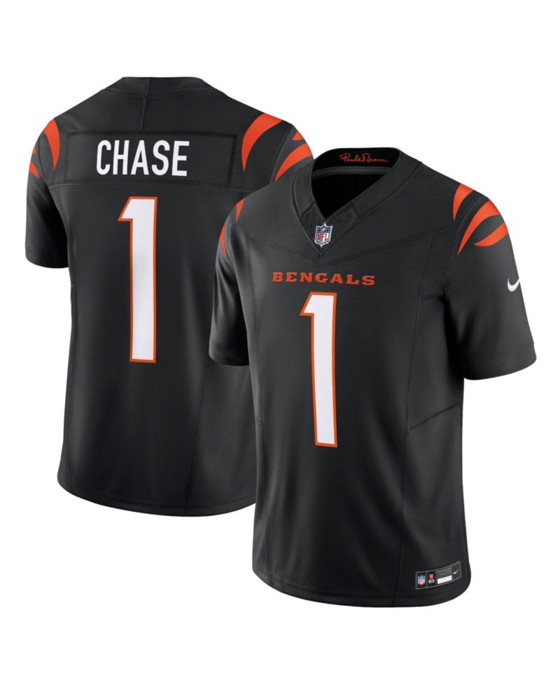Men's Ja'Marr Chase Black Cincinnati Bengals Vapor F.U.S.E. Limited Jersey