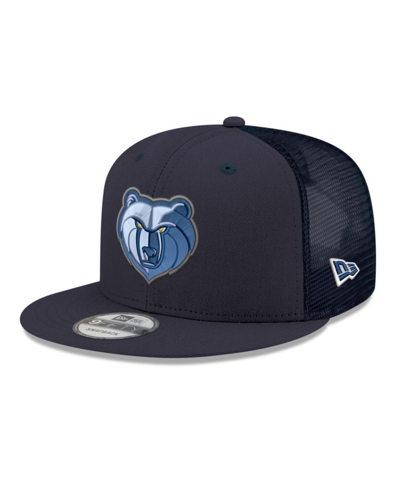 Men's Navy Memphis Grizzlies Core Logo Meshback 9FIFTY Snapback Hat