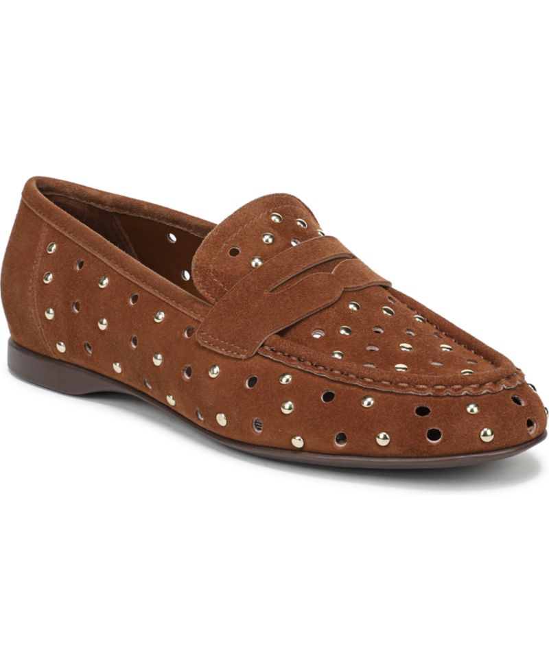 Каштановый Studded Замша
