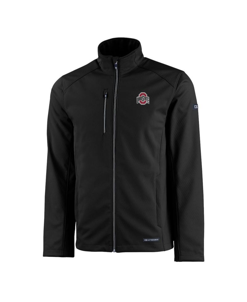 Men's Black Ohio State Buckeyes Primary Logo Evoke Eco Softshell Full-Zip Jacket