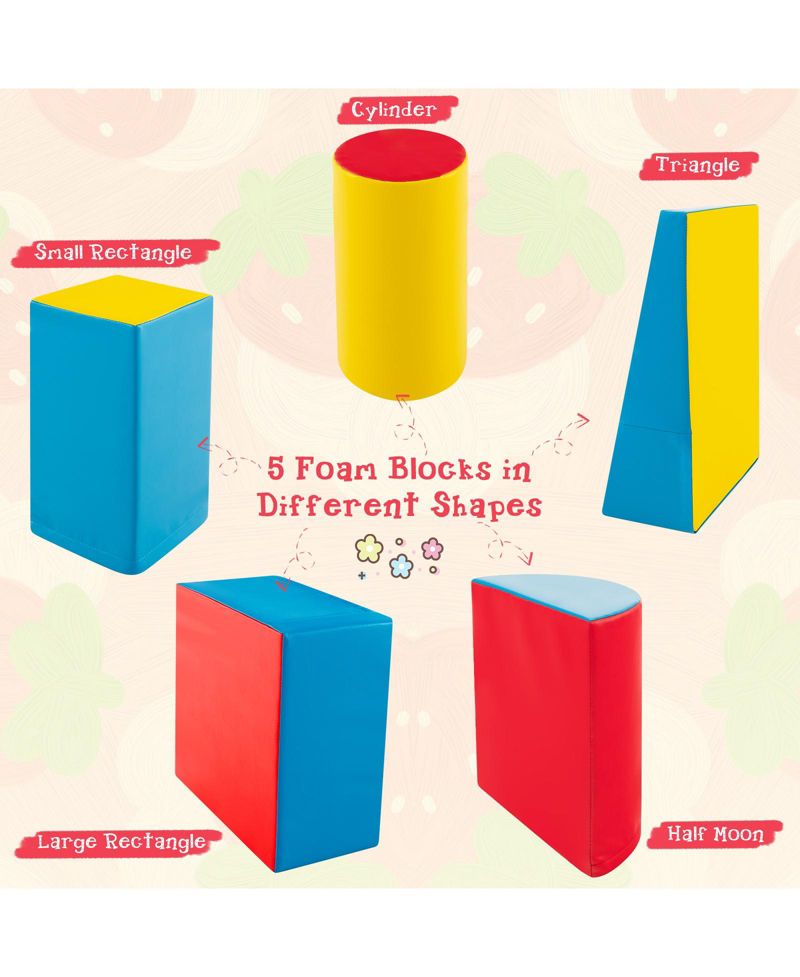 Toddler Climb and Crawl 5-Piece Foam Block Playset