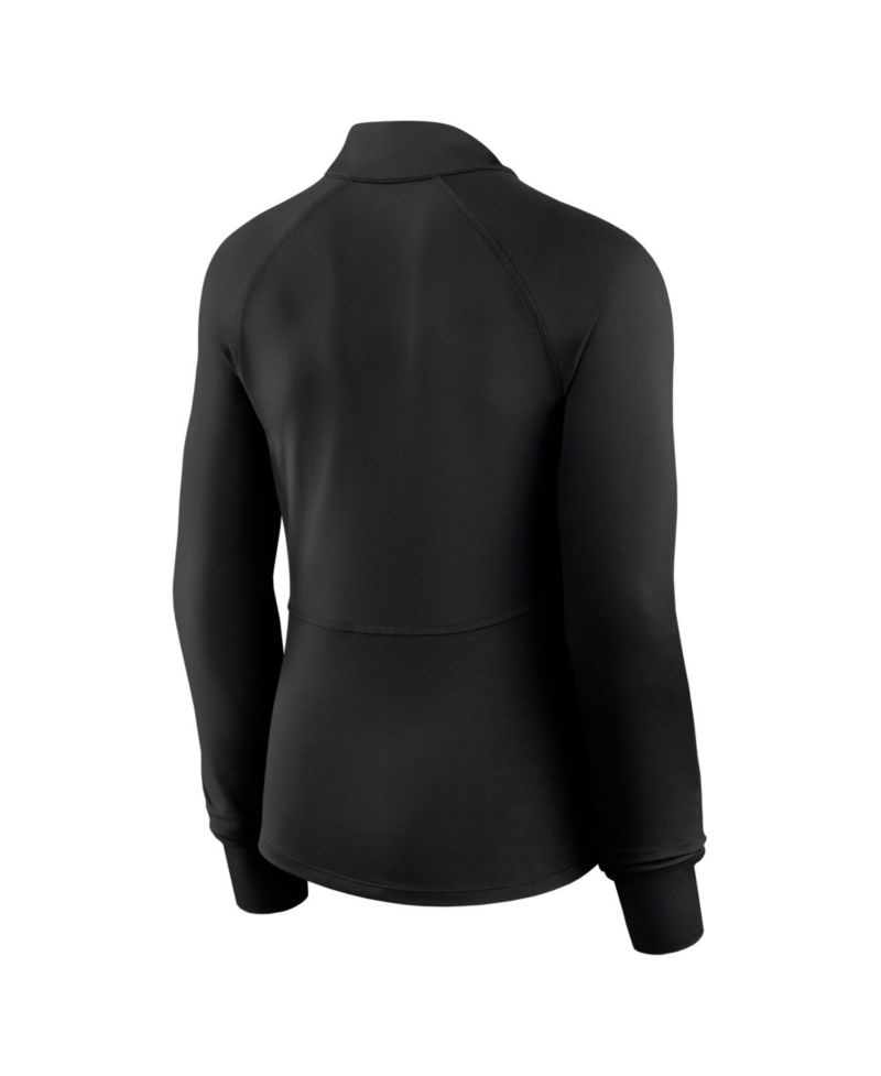 Women's Black Cincinnati Bengals Elements Raglan Quarter-Zip Jacket
