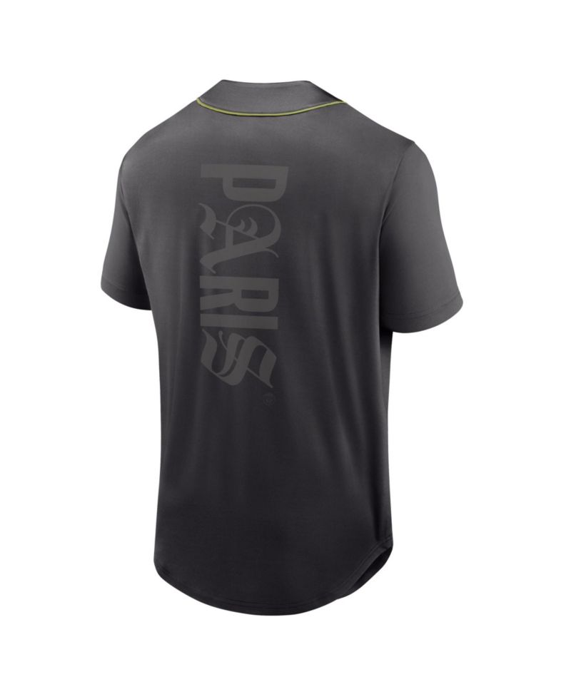Men's Paris Saint-Germain Oversized V-Neck Baseball Jersey