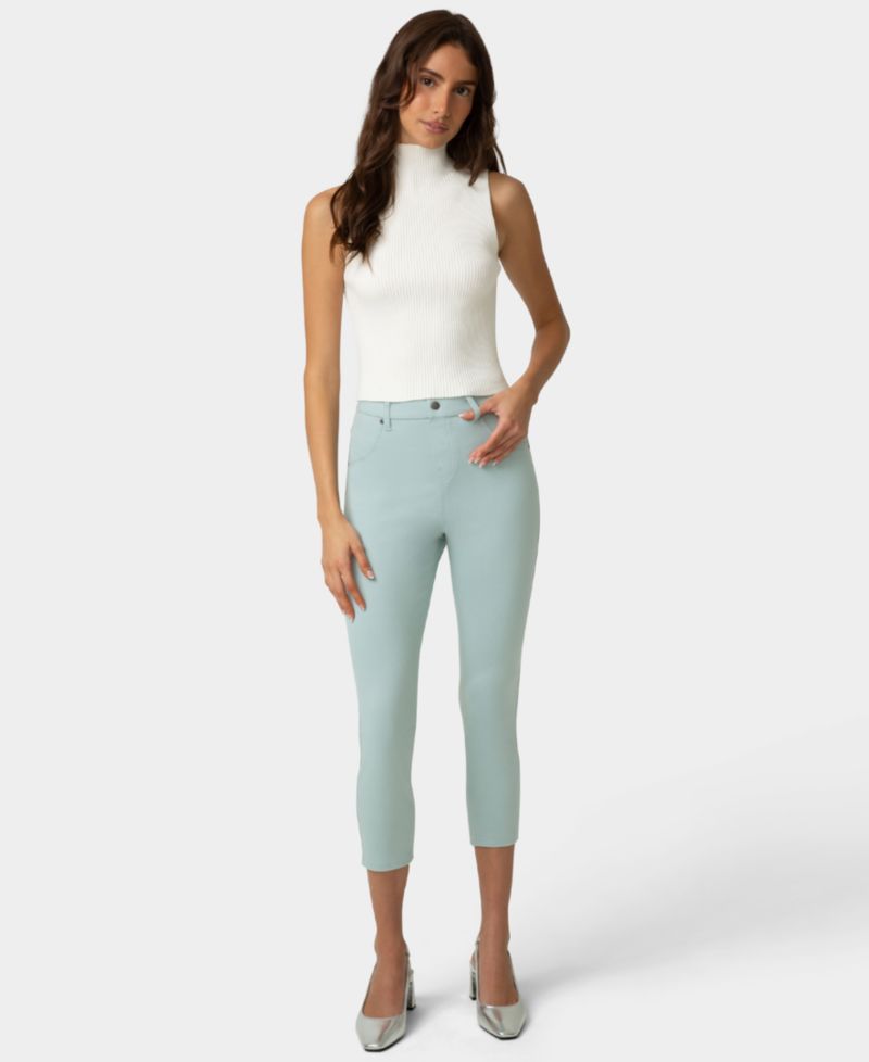 Women's High-Rise Ultra-Soft Denim Capri Leggings