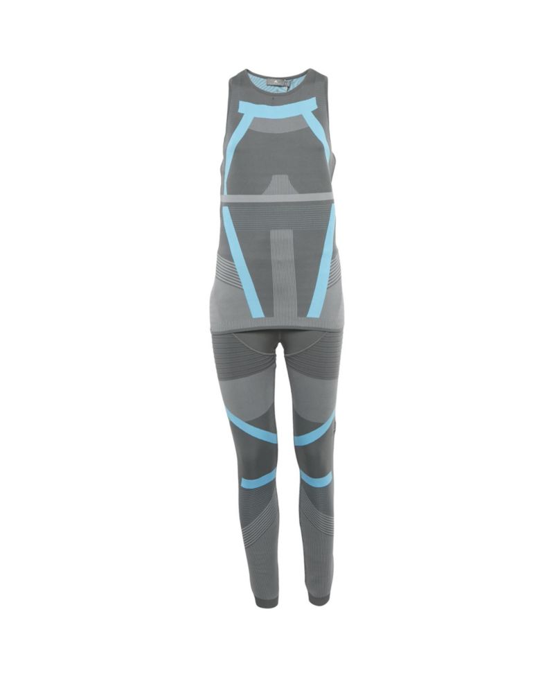 Women's X Adidas Pattered Jersey Top and Leggings Active Wear Set