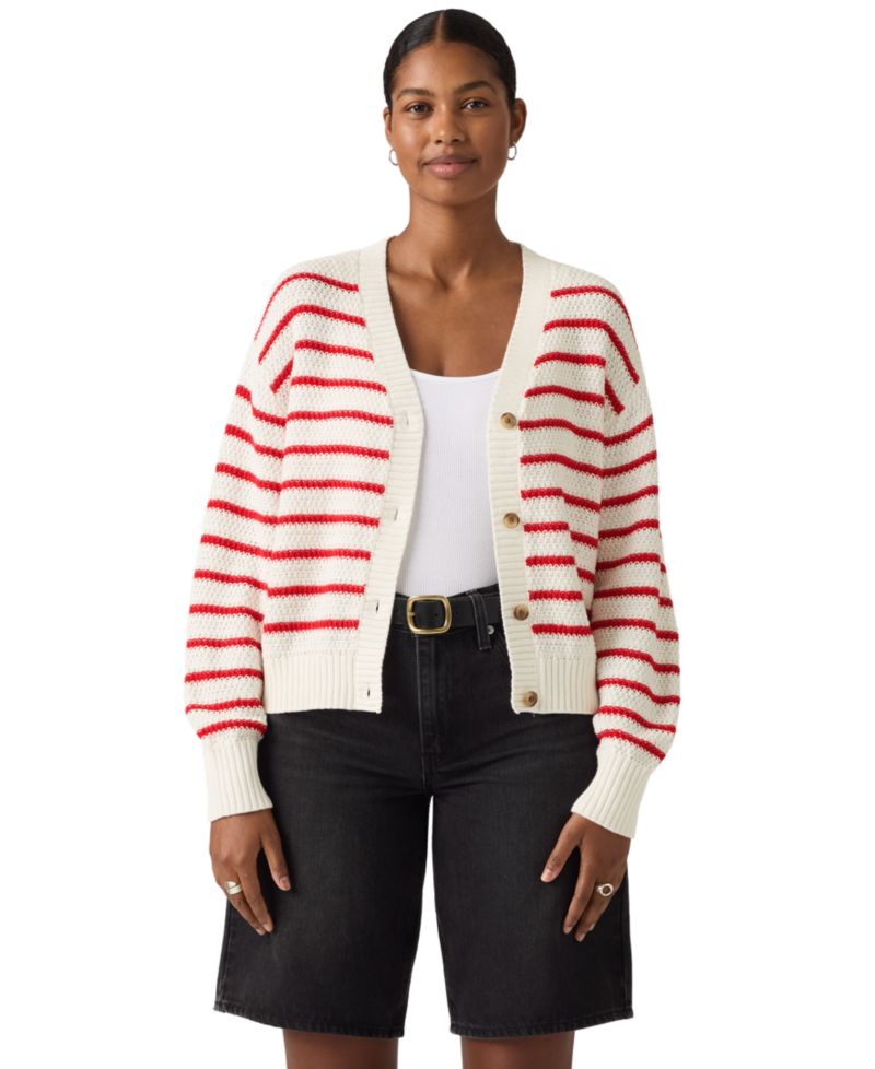 Women's Snowflake Standard Fit Cardigan Sweater