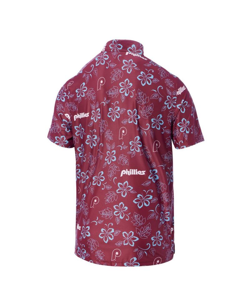 Men's Maroon Philadelphia Phillies Cooperstown Collection Performance Polo Shirt