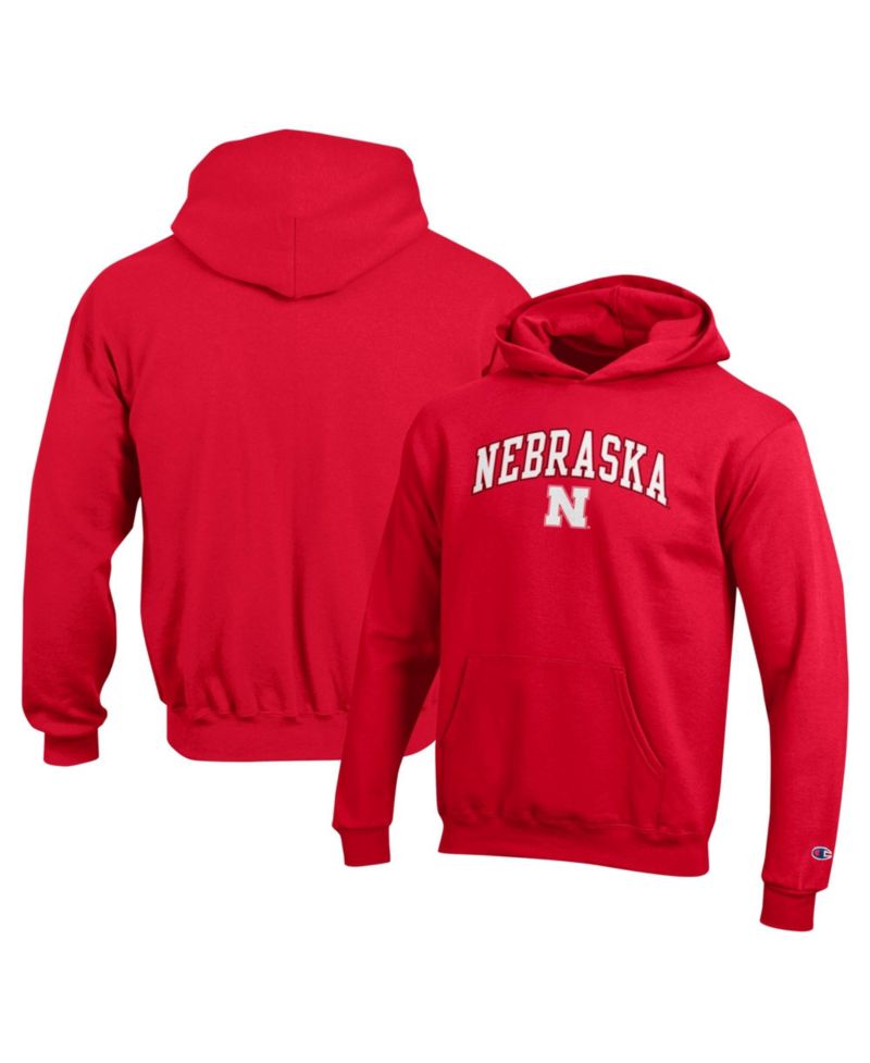 Big Boys and Girls Scarlet Nebraska Huskers Campus Pullover Hoodie