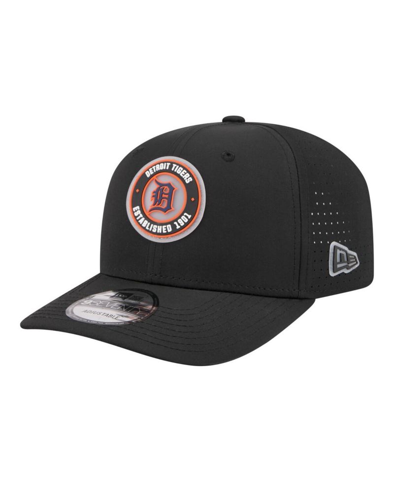 Men's Black Detroit Tigers Circle 9SEVENTY Adjustable Hat