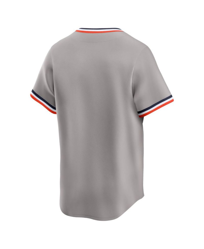 Men's Gray Detroit Tigers Throwback Cooperstown Collection Limited Jersey