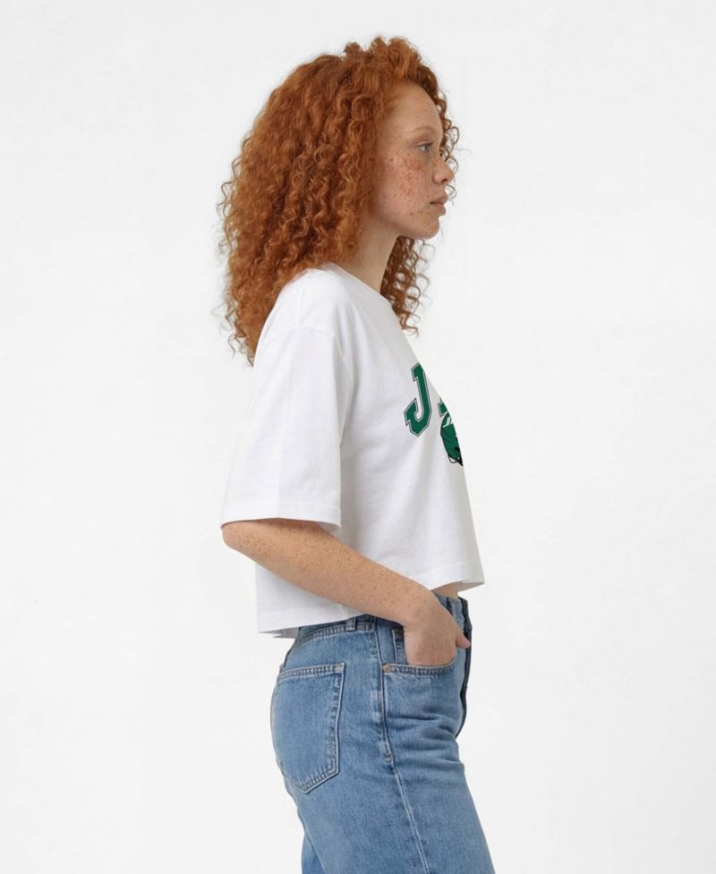 Women's New York Jets Boyfriend Cropped Graphic T-Shirt