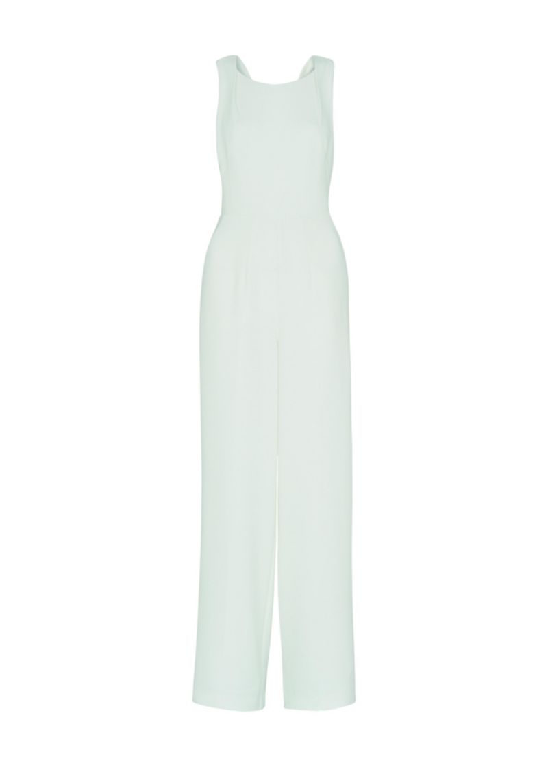 Women's Tie Back Wide Leg Bridal Jumpsuit