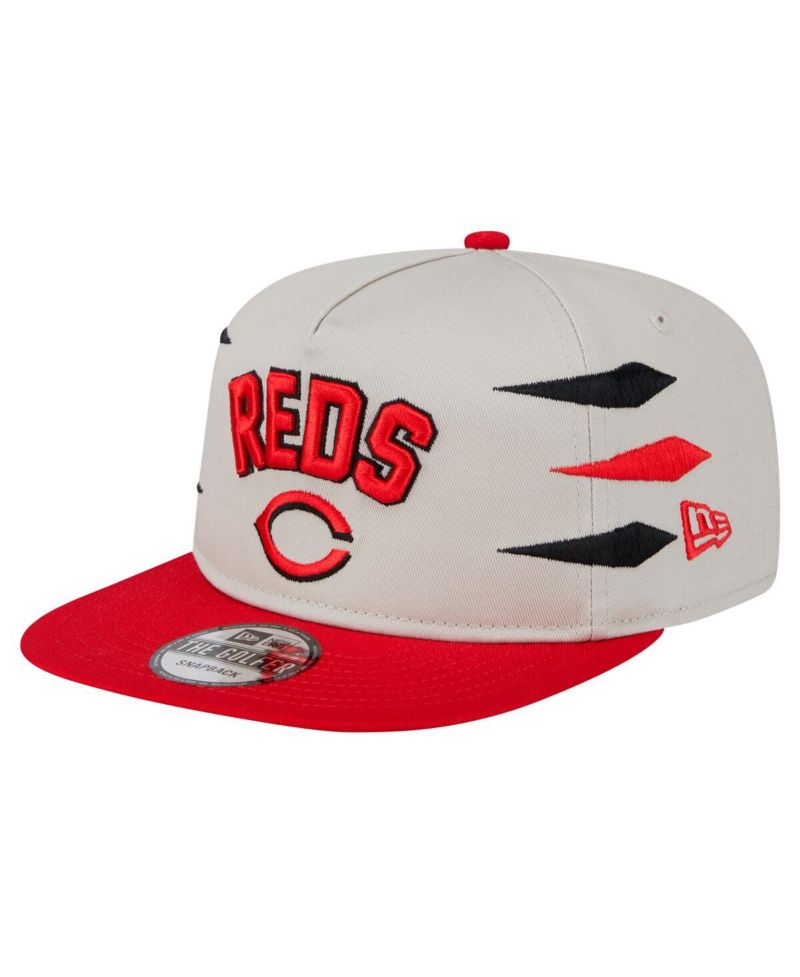 Men's Cream Cincinnati Reds Iron Golfer Snapback Hat