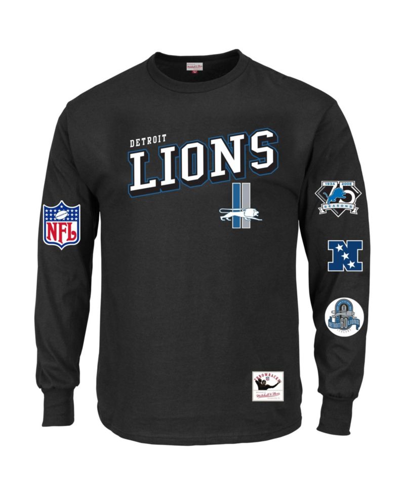 Men's Black Detroit Lions Big & Tall Training Camp Long Sleeve T-Shirt