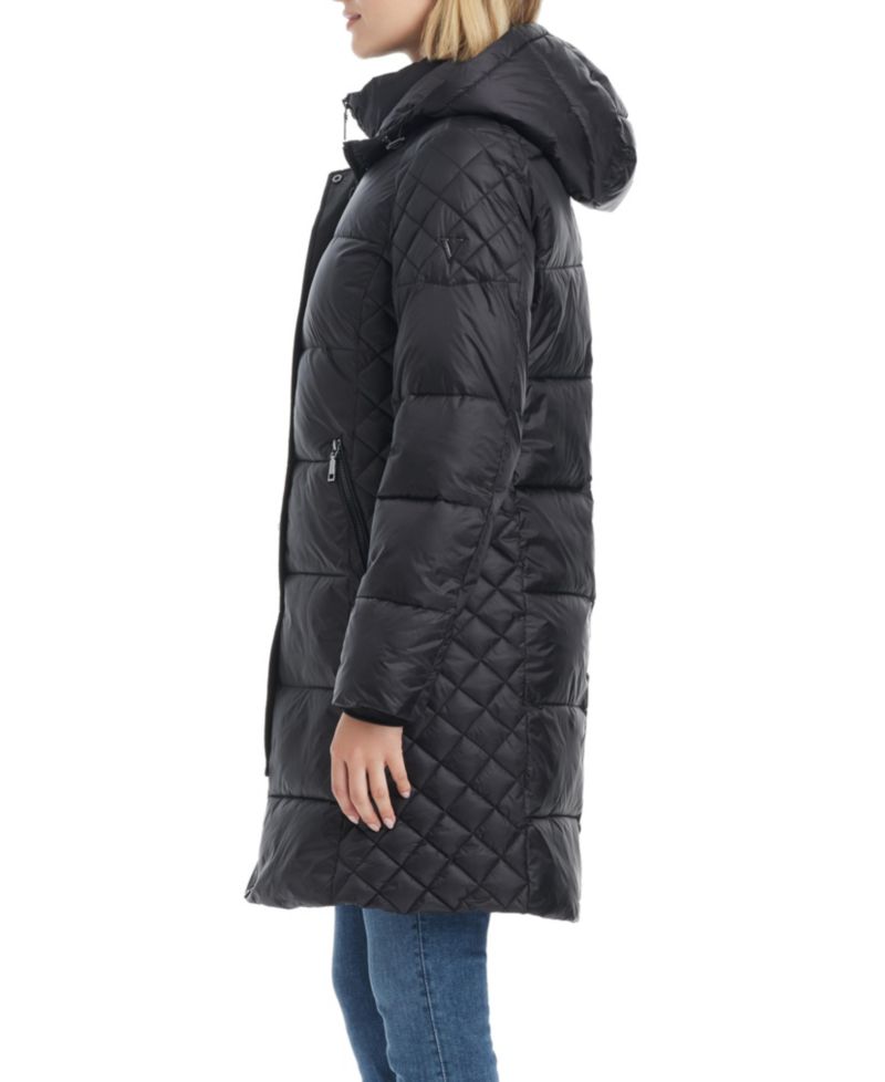 Women's Cire Mid-Length Fitted Puffer Coat