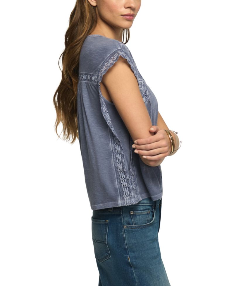 Women's Embroidered Short-Sleeve Boxy Cotton-Blend T-Shirt