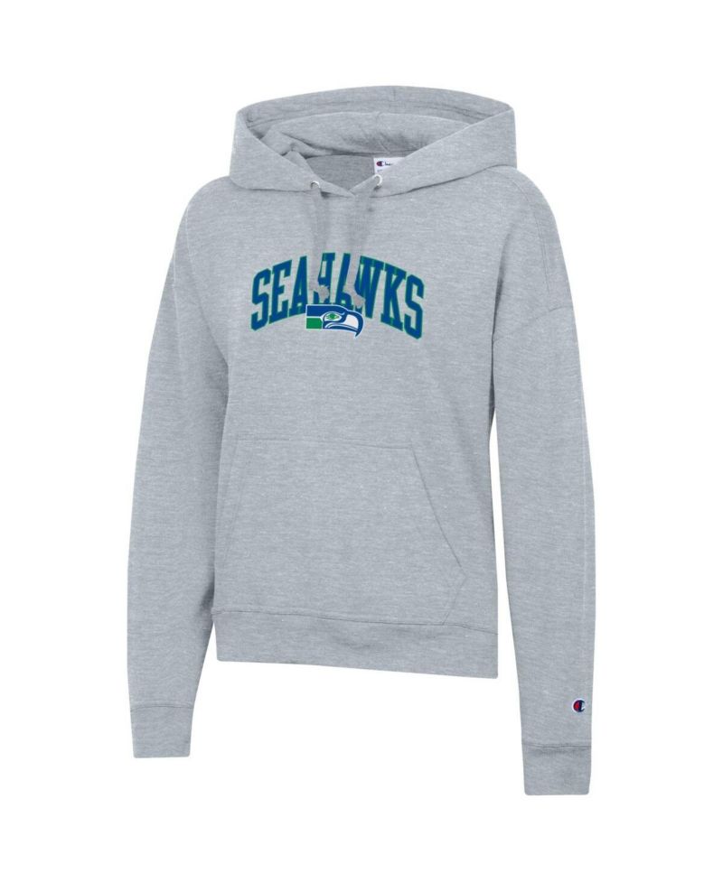 Women's Heather Gray Seattle Seahawks Powerblend Hoodie