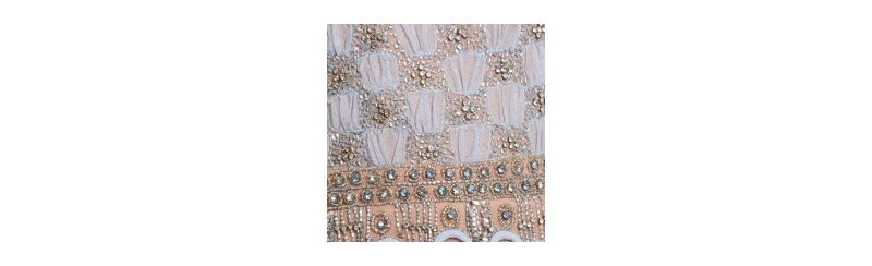 Petite Embellished Mesh A-Line Evening Gown