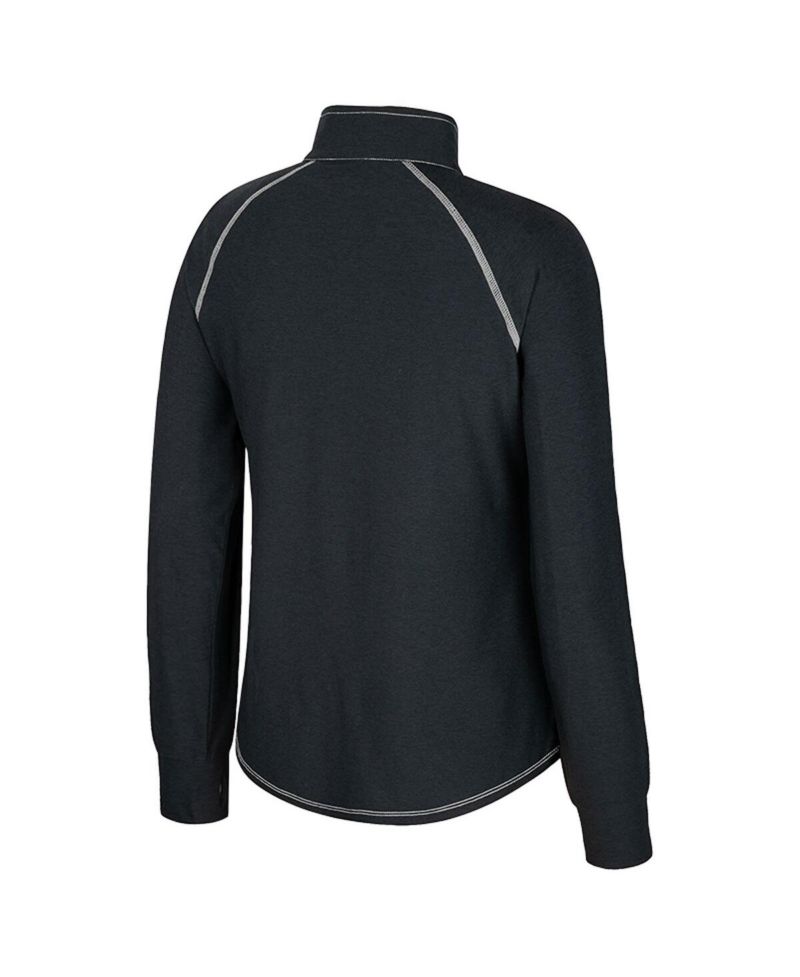 Women's Black Washington State Cougars Bikram Raglan Quarter-Zip Top
