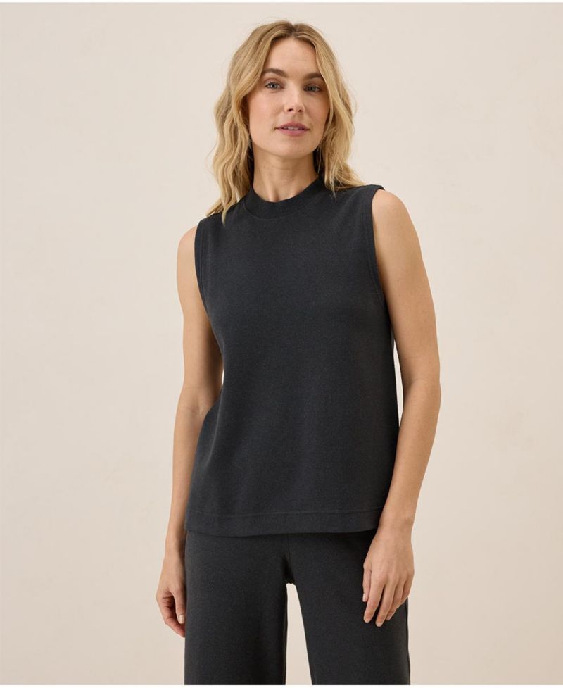 Women's Airplane Mock Neck Shell