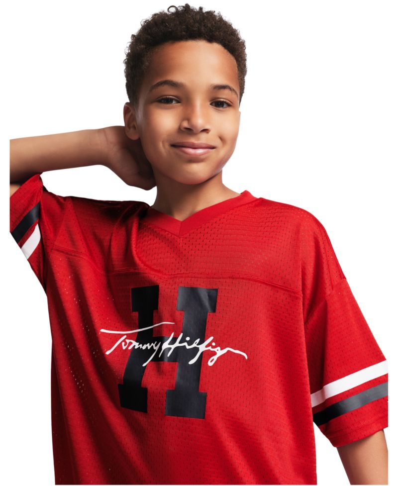 Boys' 8-20 Logo Mesh Jersey T-Shirt